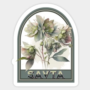 Savta Vintage Floral Grandmother Sticker